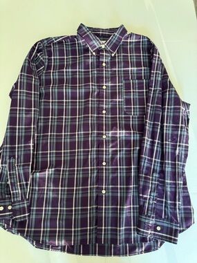 Saddlebred Purple Plaid Button-Down Shirt